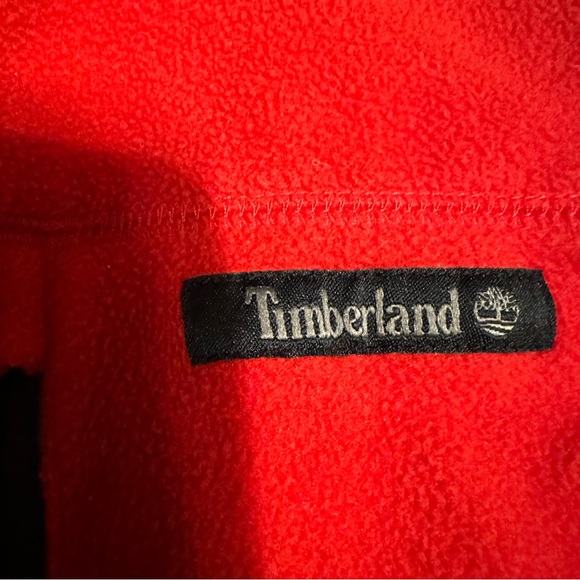 Timberland Men Red Large Fleece Vest - Picture 5 of 8